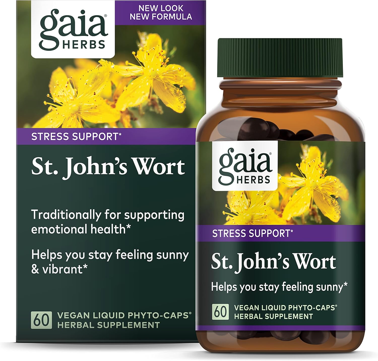 gaia herbs 圣约翰麦芽汁液体植物胶囊,60粒